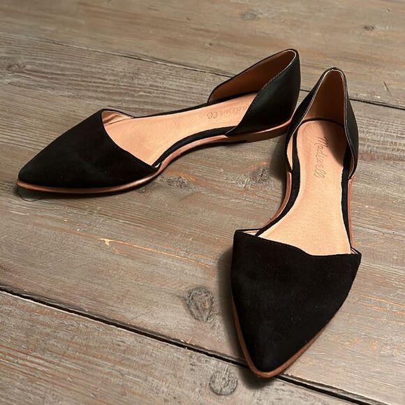 EUC Madewell The Arielle d'Orsay Flat in Black Leather and Suede - 6.5 - Picture 4 of 7